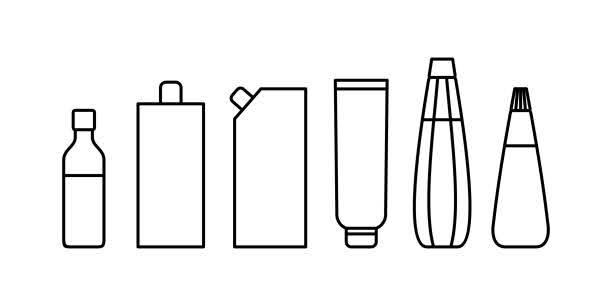 JARS WITH SAUCES AND MAYONNAISE ON A WHITE BACKGROUND IN THE VECTOR